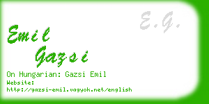 emil gazsi business card